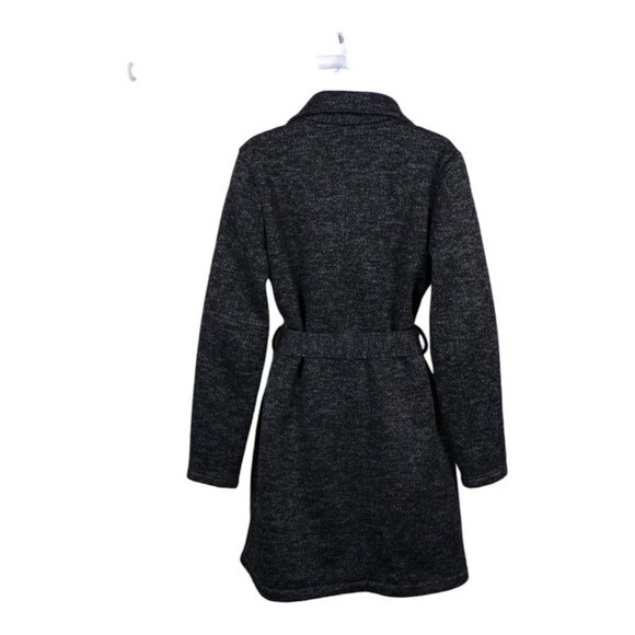 Steve Madden Heather Grey Charcoal Trench Coat Belted Size S #939 - Picture 2 of 9